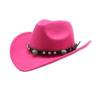 Chapeau d'anniversaire 30 ans pour homme - Chapeau tissé classique pour homme - Chapeau de cowboy - Chapeau de cowboy pour homme, rose vif, Taille unique