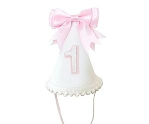 Chapeau d'anniversaire élégant pour bébé - Joli nœud - Tissu doux - Léger - Pour enfants de 1 an
