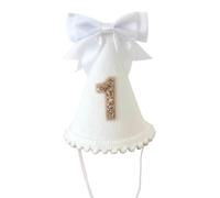 Chapeau D'anniversaire Pour Bébé Design En Tissu Doux Avec Nœud Papillon Accessoires De Fête Et Photographie 1 An Couvre-chef À La Mode Pour Bébé