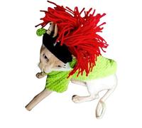 Chapeau d'anniversaire unique au crochet élégant tricoté pour chien de petite et grande taille Accessoire de costume de chat