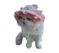 Chapeau d'anniversaire unique au crochet élégant tricoté pour chien de petite et grande taille Accessoire de costume de chat