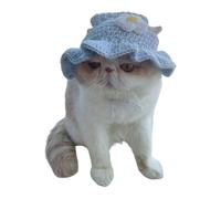 Chapeau d'anniversaire unique au crochet élégant tricoté pour chien de petite et grande taille Accessoire de costume de chat