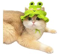 Chapeau d'anniversaire unique au crochet élégant tricoté pour chien de petite et grande taille Accessoire de costume de chat