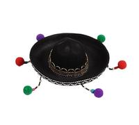 Chapeau d'anniversaire unique pour chiot - Élégant - Costume de Noël pour petit chien - Pompons colorés