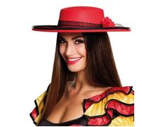 CHAPEAU DANSEUSE ESPAGNOLE ADULTE Rouge, Bordeaux
