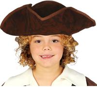 Chapeau d'aventure de pirate de voile enfants carnaval corsaire fête brun classique, couleur : brun