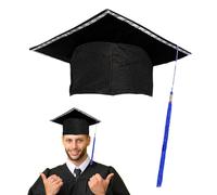 Chapeau De Bachelor Pour Cérémonie De Remise De Diplôme - Chapeau de Graduation Éclairé avec LED - Coiffure Avec Pompon, Accessoires Déguisement Université, Décoration Fête Étudiante et Événement Scol