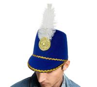 Chapeau de bande de musique - Chapeau uniforme de défilé en polyester 22,8 pouces | Casquette Tambour de style militaire rétro avec pour événements, déguisements, présentations et bandes