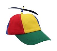 Chapeau de baseball avec hélice arc-en-ciel - Unisexe - Pour les fêtes d'anniversaire et les événements scolaires - Réglable pour enfants