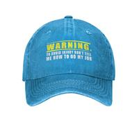 Chapeau De Baseball Avertissement pour Éviter Les Blessures : Ne Me Dites Pas Comment Faire Mon Travail Légère Chapeau De Tennis Baseball Cap pour Activités Randonnée Voyages