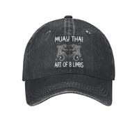 Chapeau De Baseball Combattant De Muay Thai Twin Tiger Art des 8 Membres Chapeau De Golf Hip Pop Respirante Casquette Visière, pour La Course, Sport, Camping, 55-59cm