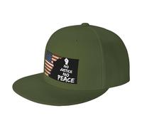 Chapeau de Baseball Drapeau américain. Pas de Justice, Pas de Paix.
