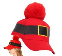 Chapeau De Baseball Du Père Noël - Casquette De Baseball De Noël, Casquette De Camionneur De Noeël Rouge Réglable Unisexe | Chapeau De Nol Pour Fêtes Costumées, Événements Cosplay, Activités Thématiqu