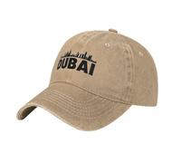 chapeau de baseball Dubaï City Illustation Casquette de baseball lavée Impression d’art Chapeaux Hip Hop élégants Hommes Été Hommes Adulte Extérieur Soleil Casquettes de baseball à l’épreuve du soleil