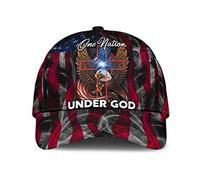 Chapeau De Baseball Eagle Smoke, Drapeau Américain, Une Nation sous Dieu, 4 Juillet Chapeau De Golf Anti-Soleil Respirante Casquette Unisexe, pour Extérieur, La Course, Les Loisirs, 57-60cm