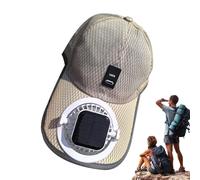 Chapeau de Baseball Fan - Chapeau UV Block, Tête de Soleil Fan Solaire Mesh | Sunhat à énergie solaire, Refroidissement de couvre-chef Large pour Golf pour la plage Voyage à Vélo A, Kaki, taille