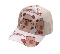 Chapeau de baseball imprimé Kapibala Personnalité Mode Photographie en plein air pour les créateurs de tendances et les amoureux des animaux Chapeau en polyester respirant, Ii, taille unique