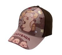 Chapeau de baseball imprimé Kapibala Personnalité Mode Photographie en plein air pour les créateurs de tendances et les amoureux des animaux Chapeau en polyester respirant, Mm, taille unique