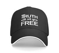 Chapeau De Baseball La Vérité Vous Rendra Libre Chapeau De Golf Réglable Respirante Casquette Trucker, pour Garçon, Extérieur, Randonnée, 57-60cm
