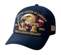 Chapeau de baseball patriotique brodé 4 juillet, chapeau de baseball patriotique, couvre-chef commémoratif pour les vacances, les événements, le sport, la course à pied, la pêche, la marche en plein