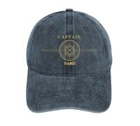 Chapeau de baseball personnalisé avec nom de bateau - Capitaine boussole - Casquette de navigation nautique - Personnalisable