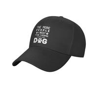 Chapeau De Baseball Plus Je Rencontre De Gens, Plus J'aime Mon Chien Chapeau De Golf Réglable Respirante Casquette D'Été, pour Femmes, Garçon, Extérieur, 57-60cm