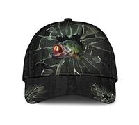 Chapeau De Baseball Poisson Crack Hooker Glass Pattern Pêcheurs Bar Chapeau De Golf Mode Réglable Casquette Trucker, pour Extérieur, La Course, Hommes, 57-60cm