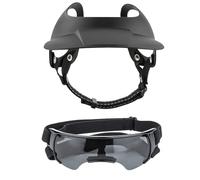 Chapeau de Baseball pour Chien, Ensemble Chapeau Anti-UV avec Lunettes pour Chien, Visière Adjustable Imperméable pour Promenades, Sorties Estivales et Activités Extérieures