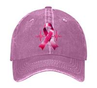 Chapeau de baseball pour femme avec ruban réglable pour la sensibilisation au cancer du sein Rkz331, rose, Taille unique