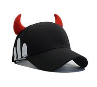 Chapeau de baseball respirant pour femmes hommes avec corne de diable lunettes populaires soleil hip-hop spectacle de danse accessoire unisexe baseball