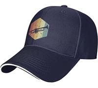 Chapeau de baseball rétro vintage trompette pour homme et femme - Chapeau de camionneur noir - Chapeau de soleil - Chapeau de pêche - Casquette de baseball, bleu marine, Taille unique