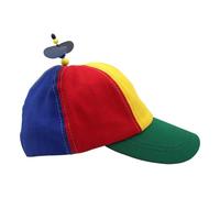 Chapeau de baseball unisexe avec hélice arc-en-ciel - Pour fête d'anniversaire et événement scolaire - Coton respirant