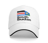 Chapeau De Baseball Unisexe Style Rétro Casquette De Soleil Respirante pour Plage Et Voyage Structure avec Soudan du Sud Drapeau National Fermeture Auto-Agrippante Réglable Coupe du Monde
