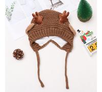 Chapeau De Bébé En Bois De Cerf Mignon, En Peluche Tricotée Chaude Pour L'hiver, Chapeau Pour Enfants, Bonnet Pour Garçons Et Filles, Bonnet De Noël