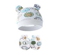 Chapeau De Bébé Et Mitaines Respirant Doux Pour Nouveau-nés Coton Coton Confortable Caps Fœtaux Protections Douces Pour 0 À 6 Mois