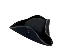 Chapeau de boucanier tricorn, chapeau de capitaine de pirate, chapeau de pirate noir pour fête sur le thème des pirates, Halloween, cosplay, fête sur le thème des pirates, accessoires de costume