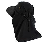 Chapeau de Brousse décontracté d'été pour Femmes et Hommes, avec Rabat de Cou, Respirant, à Large Bord, idéal pour la pêche en extérieur.