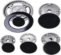 Chapeau de brûleur de cuisinière à gaz, couronne de brûleur de cuisinière à gaz de four, ensemble de 11 pièces, remplacement pour, répartition uniforme de la chaleur, fiable