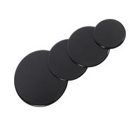 Chapeau de Brûleur Gaz Noir Lot de 4 en Aluminium et Fer
