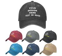 Chapeau de Camionneur personnalisé Casquette de Cow-Boy réglable Casquette de Baseball Ajoutez Votre Texte et Photo Sports Chapeaux de Cow-Boy personnalisés pour Hommes Femmes