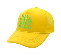 Chapeau de camionneur tendance drôle et mignon graphique country tequila bière chapeau femme homme casquette de baseball chasse, jaune, M