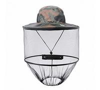 Chapeau de camping avec moustiquaire, Chapeau de filet tête pêche for hommes-chapeau seau couverture soleil en maille détachable