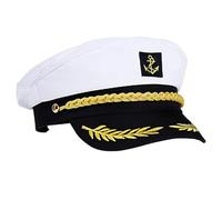 Chapeau de capitaine de | Chapeau de pour adultes, accessoires marins réglables, casquette d'événement, chapeau pour adulte, costume de idéal général | Tenue pour homme pour