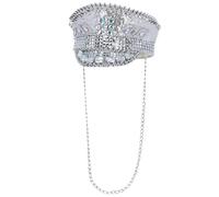 Chapeau De Capitaine En Sequins Deluxe Pour Festival Carnaval Costume