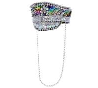 Chapeau De Capitaine En Sequins Deluxe Pour Festival Carnaval Costume
