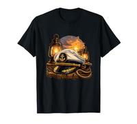 Chapeau de Capitaine Marin en Corde Motif Ancre Coucher de Soleil Port T-Shirt