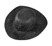 Chapeau de capitaine Pirate - Chapeau Tricorne en Cuir - Accessoire Costumes Pour Halloween, Théâtre, Cosplay, Recite Scolaire, Fêtes, Spectacles et Rassembuns Familiaux