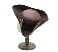 Chapeau de Capitaine Pirate en Similicuir Tricorne - Patiente Fête Thématique, Cosplay, Carnaval - Marron