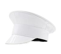 Chapeau de capitaine populaire en cuir PU pour festival de musique, spectacle de scène, chapeau marin pour événement spécial, accessoire de mode