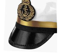Chapeau de capitaine pour chien - Chapeau de capitaine pour animaux de compagnie, marins blancs - Accessoire de photo amusant pour animaux de compagnie - Accessoire de fête - Chiot chat bleu marine